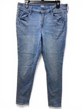 Old Navy Rockstar Super Skinny Light Blue Denim Jeans Women’s Size 12 Regular